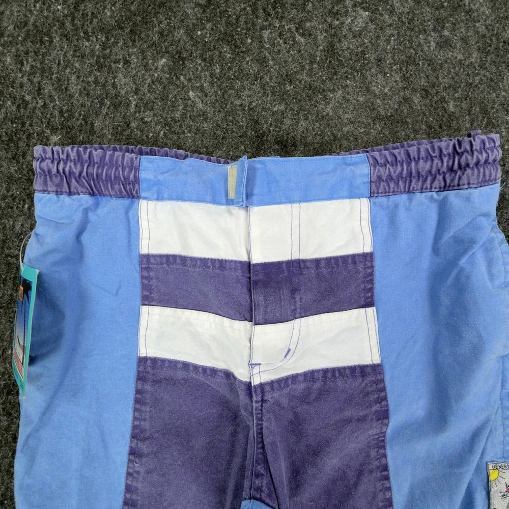 Generation One Vintage 90s Swim Trunks Boys L 14-16 Blue Cotton NWT